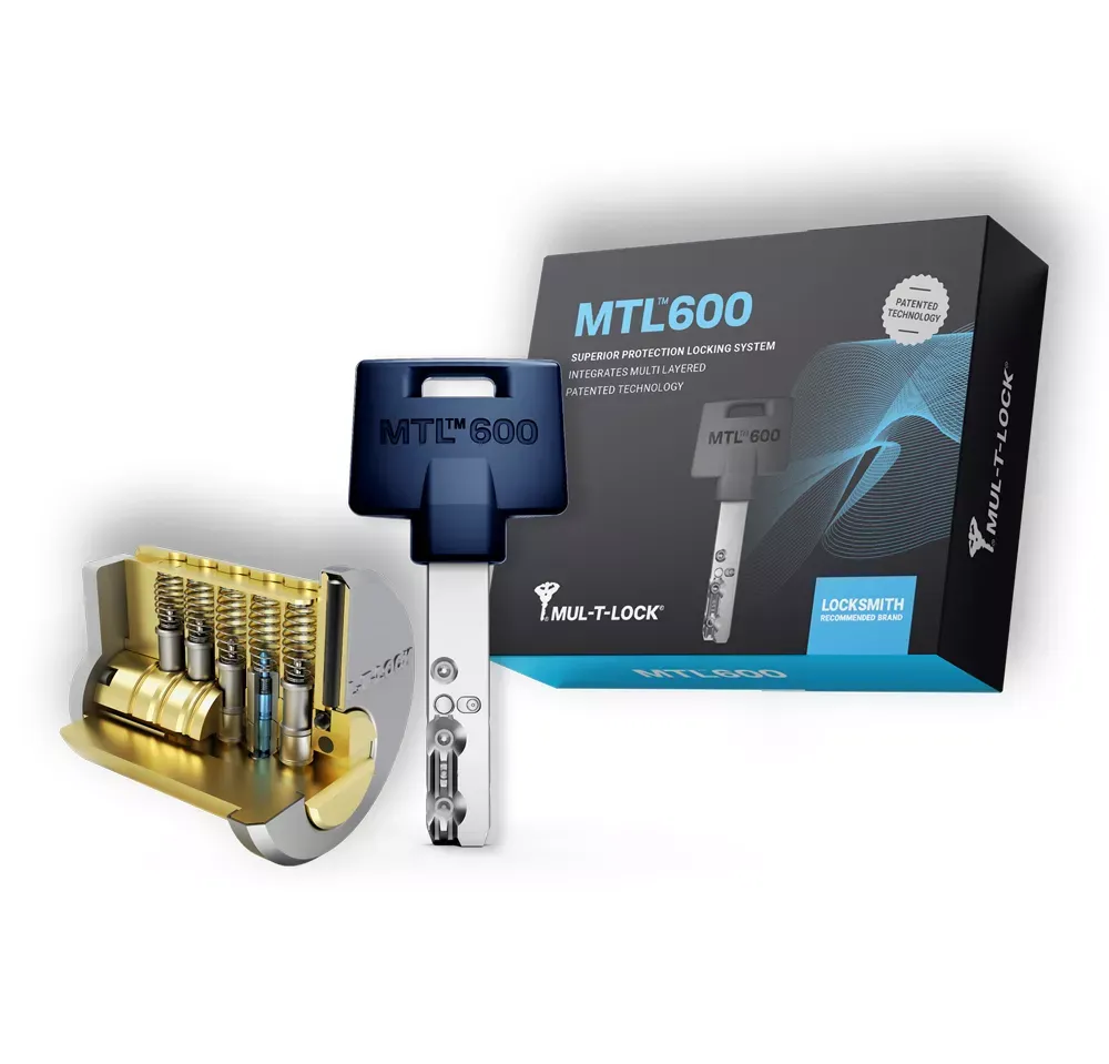 Mul-T-Lock Interactive+ / MTL 600 Series — orijinal Mul-T-Lock yüksek güvenlikli kilit göbeği (barel) ve anahtarı